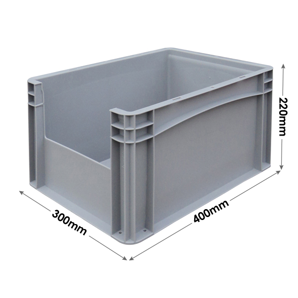 BK-OP43/22 Open End Euro Picking Container (400 x 300 x 220mm