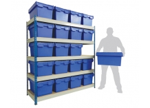 Racking Shelving with Containers and Plastic Box