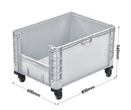 Basicline Plus Container with Pick Opening And Wheels