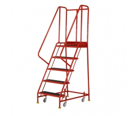 S048 Premier Commercial Mobile Steps - 5 Tread (32kgs)