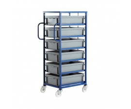 CT506P Mobile Tray Rack With 6 Euro Containers