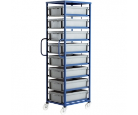 CT508P Mobile Tray Rack With 8 Euro Containers