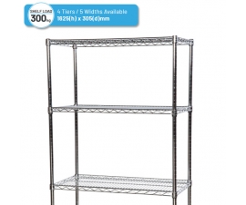 Chrome Wire Shelving Bay