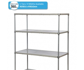 Plastic Plus Shelving Bay with 4 Solid Shelves