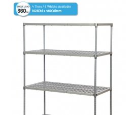 Plastic Plus Shelving Bay with 4 Vented Shelves