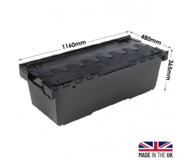 1 Metre Long Attached Lid Container Made From Recycled Plastic