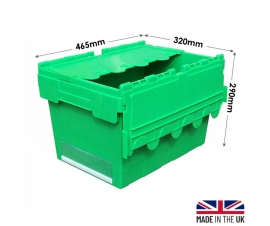 Green Plastic Storage Boxes Medium Sized