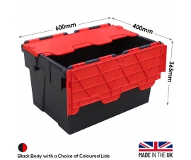 Black Recycled Plastic Crates 65 Litres