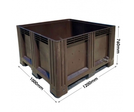 Brown Recycled Plastic Pallet Container Dimensions