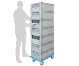 Order Picking Trolley With 7 Euro Containers