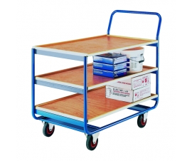 Trolley with 3 Plywood Shelves