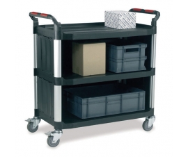 3 Shelf Utility Trolley Sides/Back Enclosed