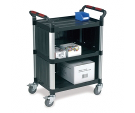 3 Shelf Utility Trolley with Enclosed Back and Sides