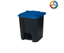 30 Litre Pedal Bin With Blue Lid