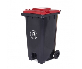 240 Litre Wheeled Bin With Red Lid