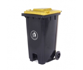 240 Litre Wheeled Bin With Yellow Lid