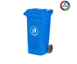 120 Litre Coloured Wheeled Bin In Blue