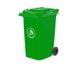 240 Litre Coloured Wheeled Bin In Green