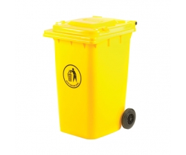 240 Litre Coloured Wheeled Bin In Yellow