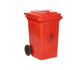 80 Litre Wheeled Bin In Red