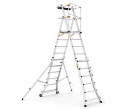 Folding Telescopic Large Platform Stepladder