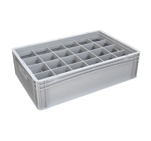 Basicline Euro Container With 24 Compartments