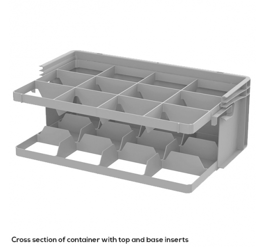 Cross Section of Dividers In Container