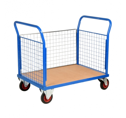 3 Sided Platform Truck With Mesh Panels