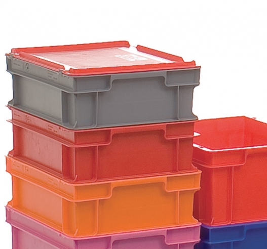 Drop-On Lids For Coloured Euro Containers