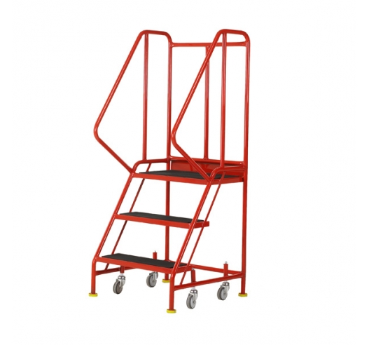 Ref: S040 Premier Commercial Mobile steps - 3 Tread (24kgs)