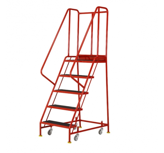 S048 Premier Commercial Mobile Steps - 5 Tread (32kgs)