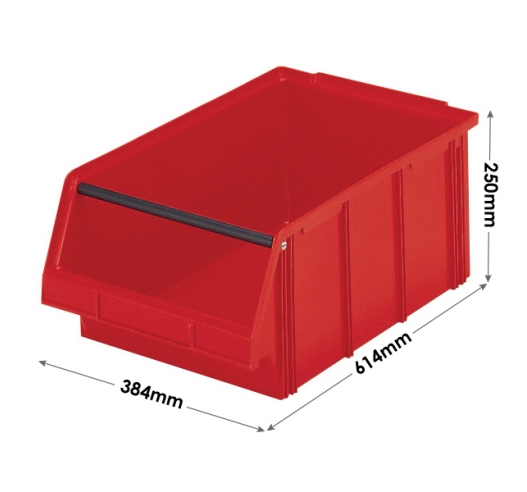 72E45 Large Plastic Red Picking Bin - 45 Litres