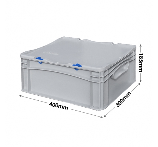 Euro Container Case with Hinged Lid And Hand Grips