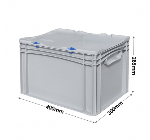 Euro Container Case with Hinged Lid And Hand Grips