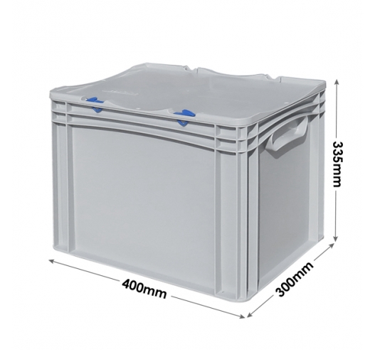 Euro Container Case with Hinged Lid And Hand Grips