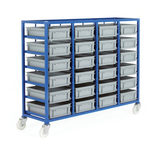 CT226P Small Parts Storage Tray Rack With 24 Euro Containers