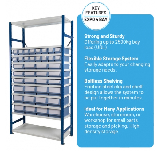 Expo 4 Shelving Features