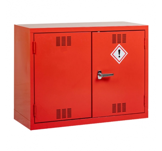 Chemical Red Storage Cabinet Example