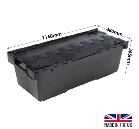 1 Metre Long Attached Lid Container Made From Recycled Plastic