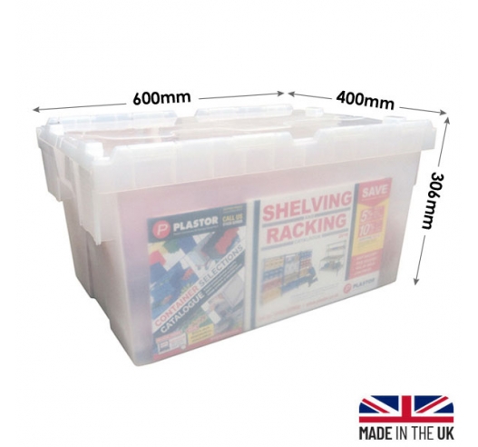 Clear Plastic Crates 55 Litres