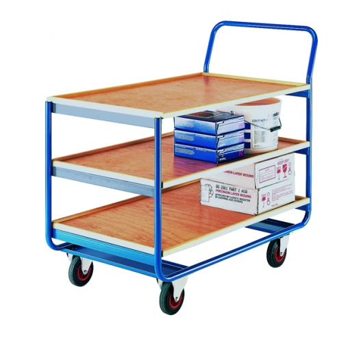 Trolley with 3 Plywood Shelves