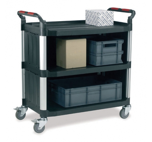 3 Shelf Utility Trolley Sides/Back Enclosed