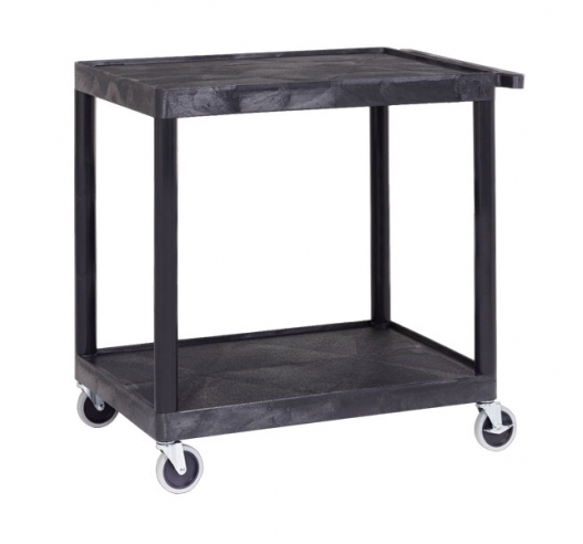 Strong Plastic Shelf Trolley with 2 Shelves