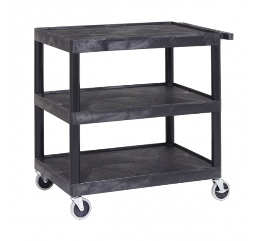 Strong Plastic Shelf Trolley with 3 Shelves