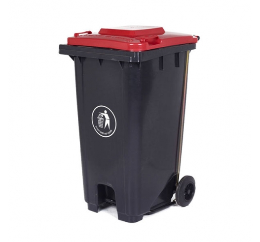 240 Litre Wheeled Bin in Red