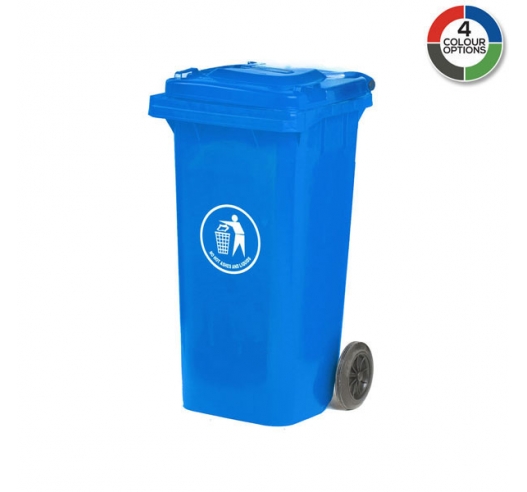 120 Litre Coloured Wheeled Bin In Blue