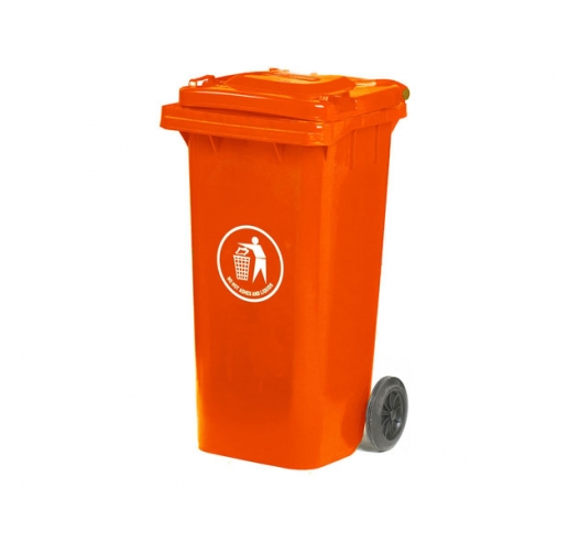 120 Litre Coloured Wheeled Bin In Red