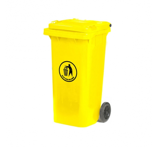 120 Litre Yellow Wheeled Bin