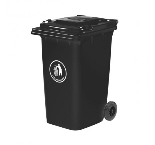 240 Litre Coloured Wheeled Bin In Grey