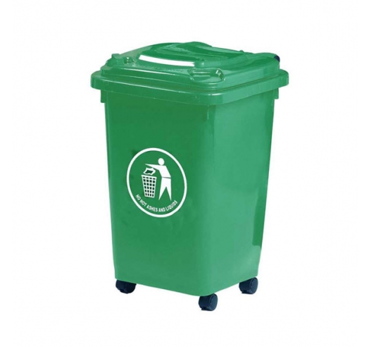 50 Litre Bin With Wheels In Green